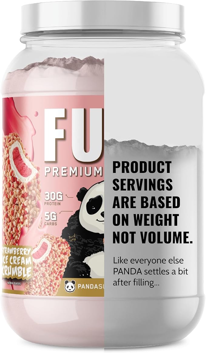 Underground Bio Labs Panda Fuel Premium Protein Whey,Hydrolyzed Collagen,Casein,Probiotics, Enzymes, Keto Friendly,Time Release, 25 Servings (2.5 Pound, Strawberry Ice Cream Crumble)