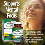 Nature's Answer CogniMax 1330mg Supplement Blend 60-Capsules | Natural Memory, Concentration and Focus Support | Non-GMO, Vegan, Gluten Free | Single Count
