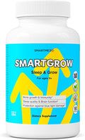 SmartGrow Premium Growth Formula for Teens – Bone, Brain, Sleep & Eye Support – Calcium, Vitamin D3, Amino Acids + Herbal Blend – Daily Wellness Supplement (90 Capsules)