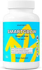 SmartGrow Premium Growth Formula for Teens – Bone, Brain, Sleep & Eye Support – Calcium, Vitamin D3, Amino Acids + Herbal Blend – Daily Wellness Supplement (90 Capsules)