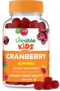 Lifeable Cranberry Gummies for Kids | Great Tasting Cranberry Supplement | for Urinary Tract Health, Bladder & Digestive Support | Vegan and Non GMO Cranberries | 60 Count