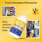 UBIOSKA Vitamin D3 K2 Magnesium Supplement – 5000 IU D3 + MK-7 K2 with 8-Form Magnesium (Glycinate, Taurate, Malate) for Calm Sleep, Stress Relief, Mood Balance & Strong Bones – 60 Capsules