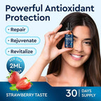 Liposomal NAD+ Liquid Supplement, Nad Resveratrol Supplement for Women & Men, Nicotinamide Riboside with PQQ, CoQ10, Quercetin for Anti-Aging, Brain, Cellular Energy Health, Strawberry Flavor, 2 Fl Oz