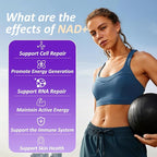 NAD Gummies with Nicotinamide Riboside, NAD+ Supplement for Women & Men with Trans-Resveratrol, Fisetin, Vitamin B2, B5, B6, Anti-Aging, Cell Regeneration & Energy, Sugar-Free, 60 Gummies