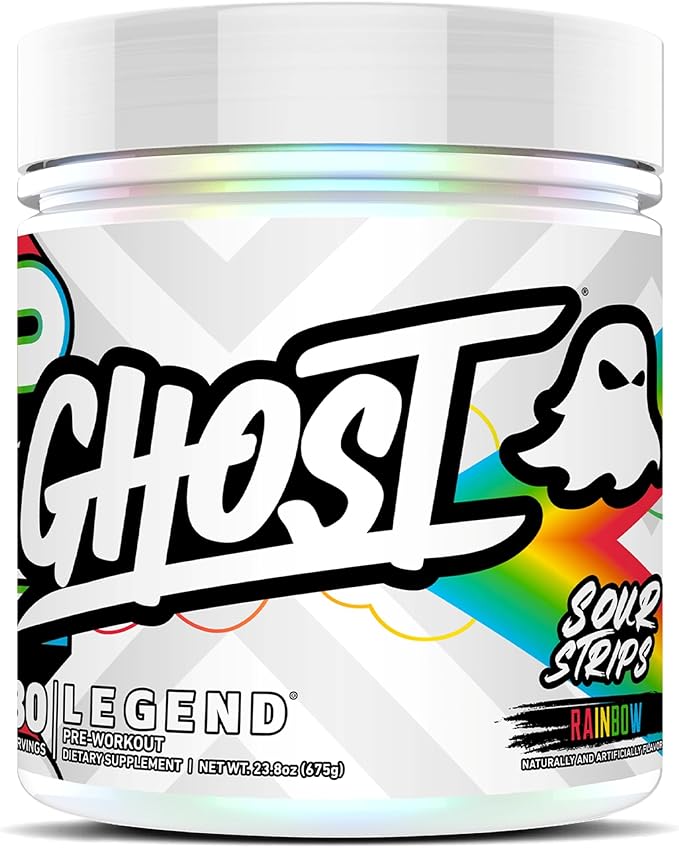 GHOST Legend Pre-Workout Powder, Sour Strips - 30 Servings – Pre-Workout for Men & Women with Choline, L-Citrulline, & Beta Alanine for Energy & Focus