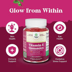 Natures Craft Vitamin E Gummies for Skin Care - High-Potency Vitamin E 400 IU Skin Supplement - Delicious & Easy-to-Take Supplement Promote Health Immune Support & Cellular Protection 90 Count