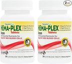 NaturesPlus Hema-Plex Iron - 30 Slow-Release Tablets, Pack of 2 - Total Blood Health - 85 mg Chelated Iron - with Vitamin C & Bioflavonoids - Non GMO, Vegetarian & Gluten Free - 60 Total Servings