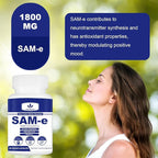 1800mg Sam-e Supplement with Alpha Lipoic Acid + Turmeric, Elderberry, Jujube Extract, Support Liver Health, Boost Immune System, 180 Capsules