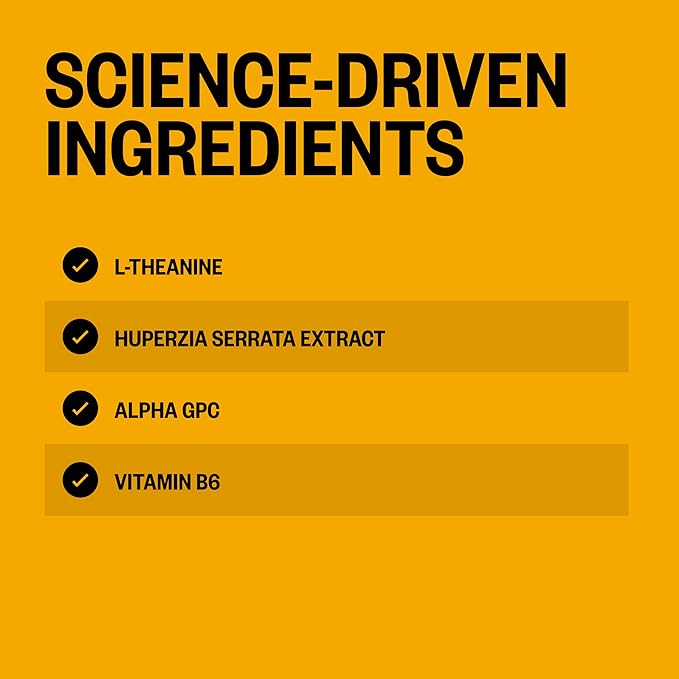 ONNIT Alpha Brain Instant Cognitive Support Drink Mix, Nootropic Supplement for Focus, Memory and Clarity, Peach Flavor, 0.13 oz Packets, 30 Count