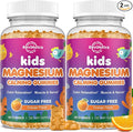 2 Pack Calm Magnesium Gummies for Kids - Magnesium Glycinate Supplement for Sleep, Brain, Immune & Bone Health - Great Tasting Magnesium Gummies for Adults & Kids - Sugar Free Orange