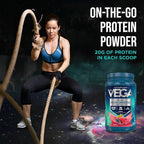 Vega Premium Protein + Supergreens, Berry – 20g Vegan Protein, Dairy & Gluten Free, 27.2 oz (26 Servings)