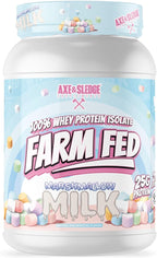 Axe & Sledge Farm Fed 100% Whey Protein Isolate | 25g Protein | Low Carb, Low Sugar, Soy Free, Gluten Free | Protein Powder for Men and Women | Keto | Made in the USA | 28 Servings, Marshmallow Milk