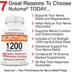 Neuroturna Support Supplement with 1200 mg Pure Alpha Lipoic Acid - Maximum Strength Formula with ALA + Vitamins + Minerals + Herbs - Best Natural Support - 180 Capsules