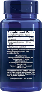 Life Extension DHEA 100 Mg Vegetarian Capsules, 60 Count