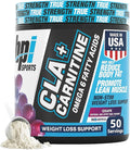 BPI Sports CLA+Carnitine – CLA L Carnitine & Linoleic Acid – L Carnitine Supplement for Weight Loss, Metabolism & Lean Muscle – Caffeine Free – Grape – 50 Servings – 12.34 oz