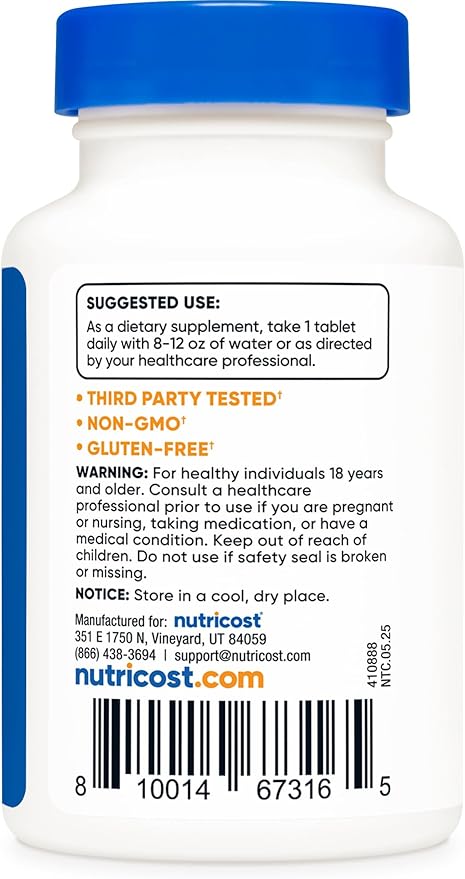 Nutricost Chromium 1000mcg, 240 Tablets - Gluten Free, Non-GMO
