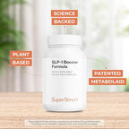 Supersmart GLP-1 Booster Formula - Advanced Metabolic Balance Complex with Metabolaid, Green Tea EGCG, Berberine 97%, Chromium | Gluten Free & Vegan - 90 Vegetarian Capsules