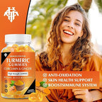 Turmeric Curcumin Gummies (3 Pack) - Turmeric Curcumin Supplements with Ginger & Black Pepper Gummies for Immune Muscle Support Healthy Skin - Vegan, Gluten Free, Low Sugar - for Adults