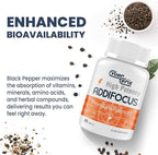 17-in-1 Brain Supplement for Memory and Focus - Nootropic Brain Supplement for Concentration, Clarity, Energy & Focus - Natural Caffeine Blend with Vitamins, Amino Acids & Herbal Extracts - 60 Tablets