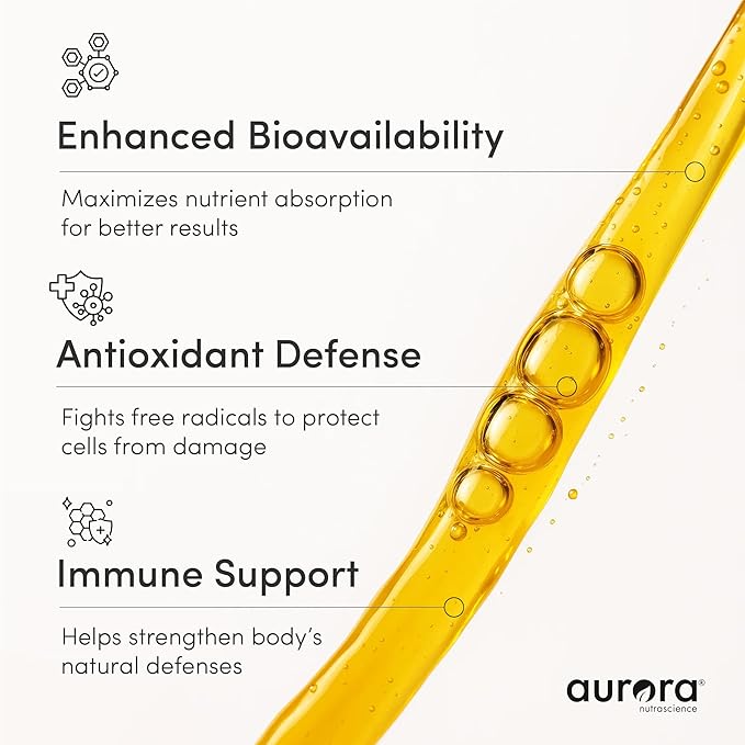 Aurora Nutrascience Liposomal Liquid Vitamin C - Healthy Immune Support Supplement for Adults, Sugar Free, 1000 mg per Serving, Vegan, Gluten Free, Non-GMO - 30 Single Serve Packets, Orange