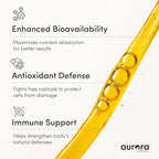 Aurora Nutrascience Liposomal Liquid Vitamin C - Healthy Immune Support Supplement for Adults, Sugar Free, 1000 mg per Serving, Vegan, Gluten Free, Non-GMO - 10 Single Serve Packets, Orange