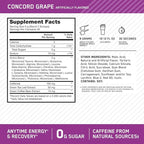 Optimum Nutrition Amino Energy - Pre Workout with Green Tea, BCAA, Amino Acids, Keto Friendly, Green Coffee Extract, Energy Powder - Concord Grape, 65 Servings (Packaging May Vary) (Pack of 6)