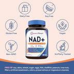 Doctor's Recipes NAD Supplement, Nicotinamide Riboside, Resveratrol, NMN Alternative for Anti-Aging, w/Magnesium Glycinate & L-Tryptophan, 650mg Per Serving, Energy & Mood Boost, 60 Vegan Capsules
