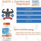 Doctor's Best CoQ10 L-Carnitine Magnesium Supplement - Energy & Exercise Support for Men & Women, Naturally Fermented Coenzyme Q10, Gluten Free, Soy Free, Vegan Formula - 90 Veg Caps