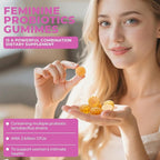 Feminine Probiotics Gummies for Women, Vaginal Probiotics with Slippery Elm,Prebiotics & Probiotics Supports pH Balance,Immune Health, Vegan, Non-GMO, Pineapple Flavor,60 Gummies 1 Pack