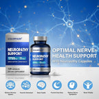icolorfuled Neuropathy Supplements, Nerve Savior for Neuropathy with 600 Mg Alpha Lipoic Acid & B Vitamins, Fortify Nerves in Fingers, Hands, Neck, Toes, & Feet, 120 Capsules | 40-Day Supply
