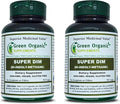 Green Organic Supplements DIM, Diindolylmethane, I-3-C, Indole-3-Carbinol, Broccoli, 90 VCaps, High Absorbable, Non-GMO, Gluten-Free, (Pack of 2)