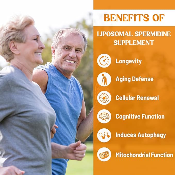 30mg Spermidine Supplement for Men & Women, High Absorption, More Potent Than Spermidine 3HCL - for Cellular Renewal, Longevity & Cognitive, Fermented Wheat Germ Extract, Pure & Natural, 120 Softgels