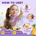 2 Pack Magnesium Glycinate Liquid for Kids - Magnesium Bisglycinate Drops with L-Theanine, Chamomile & Vitamin B6, B12, C, D3 for Sleep, Relaxation, Immune Support, Calm & Focus - 4 Fl Oz, Pineapple