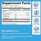 Doctor's Best Prebiotic Powder Supplement with Sunfiber Guar Fiber - Digestive Health & Nutrition Support for Women & Men, Unflavored, Easy Dissolve, Gluten Free, Non GMO, Vegan - 7.4 oz