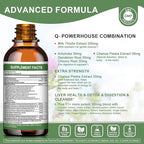 Liver Health & Lymphatic Drainage Drops -Support Liver Cleanse Detox & Repair with Artichoke Milk Thistle Silymarin Extract, Dandelion,Turmeric, Berberine to Renew w/21 Potent Herb-Nutrients-60ml