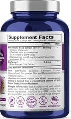 NusaPure Milk Thistle Capsules, 550 mg, 120 Veg Capsules (Non-GMO, Vegan)