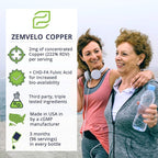 Liquid Ionic Chelated Copper | Natural Elixir for Healthy Connective Tissue | Healthy Hair, Skin, Nails & Collagen | Healthy Iron Levels | Mood Balance | 3 Month Supply