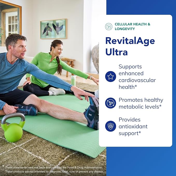 Pure Encapsulations RevitalAge Ultra 90's - Aids Healthy Aging - Mitochondrial Support* - Antioxidant-Rich - Gluten Free & Non GMO - 90 Capsules