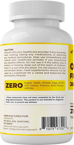 Vitamatic Triple Strength Omega 3 Fish Oil 3600mg Per Serving, 2160mg Omega 3 Fatty Acids, 1296mg EPA + 864mg DHA, Burpless Lemon Flavor, 180 Softgels