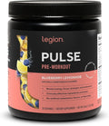 LEGION Pulse Pre Workout - All Natural Nitric Oxide Preworkout Drink to Boost Energy, Creatine Free, Naturally Sweetened, Beta Alanine, Citrulline, Alpha GPC (Blueberry Lemonade)