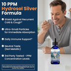 Optivida Colloidal Silver Liquid - 10 PPM Liquid Silver Immune Support, Pure Nano Silver Hydrosol Liquid for Family Wellness - Natural Silver Water for Adults & Kids, Non-GMO, 3rd Party Tested - 4 Oz