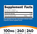Nutricost Niacin (Vitamin B3) 100mg, 240 Capsules - with Flushing, Non-GMO, Gluten Free (Pack of 2)
