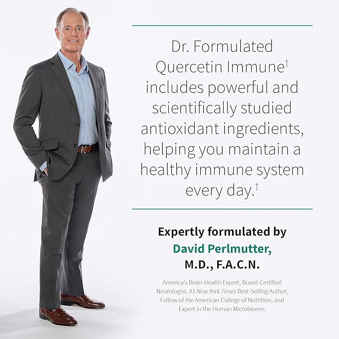 Garden of Life Quercetin Once Daily Immune System Support Supplement with Vitamin C, D & Probiotics – Dr Formulated – Immune Health, Respiratory and Skin Health, Gluten Free, Non GMO – 30 tablets