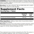Solaray Chromium Picolinate 200mcg | 100ct