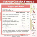 7-in-1 Soursop Bitters Liquid, Soursop Oil with Sea Moss & Turmeric & Vitamin for Immune & Digestive & Cell Support, Sugar-Free | Non-GMO | Vegan (2 Fl oz) Strawberry