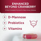Urinary Tract Defense with Cranberry PAC, D-Mannose, Probiotics & Vitamins | UTI Avoidance & Bladder Support Supplement | Most Powerful Cranberry Pills for Women & Men | USA Manufactured | 60 Capsules