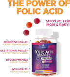 Folic Acid Gummies for Women - Folate 785 mcg Per Serving - Essential Prenatal Vitamins for Mom & Baby, Vegan Folic Supplement Gummy, Daily B9 Vitamin, Before During After Pregnancy - 120 Gummies