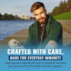 10-In-1 Immune Support Supplement: Immune Boosters for Adults & Kids Daily Immunity Defense with Key Immune System Vitamins Zinc, Vitamin C and D, Plus Elderberry, Quercetin, Echinacea & More, 60 Caps