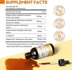 Organic Maca Root Liquid Drops with Ashwagandha,Goji Berry,Ginger,Magnesium and L-Arginine for Women and Men,Ashwagandha Maca Root Supplements Tincture 4 Fl Oz 2 Pack