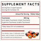 Tocotrienol Supplement Full Spectrum, Cutting-Edge Fusion Technology, Tocotrienol Vitamin E-Tocotrienols 800mg,Powerful Antioxidant,Cardiovascular,Highest Absorption Rate - 60 Liquid-Filled Capsules